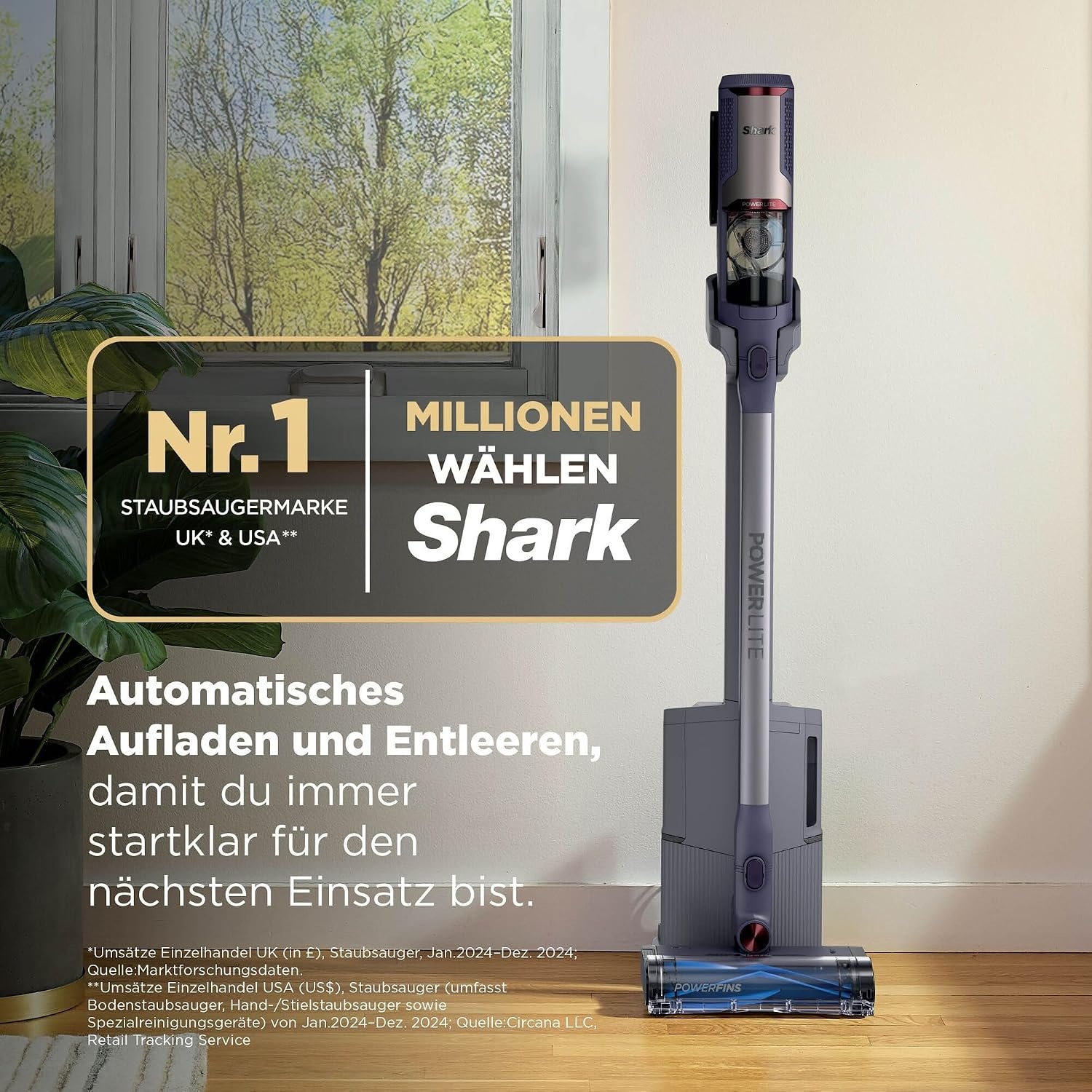 Shark PowerLite Steelstofzuiger met Laadstation (59% korting)