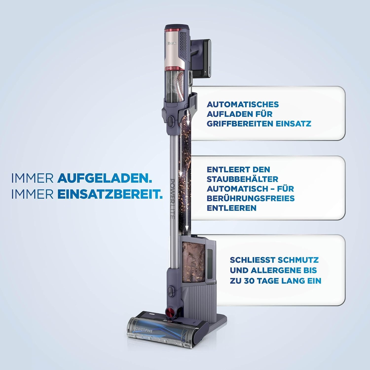 Shark PowerLite Steelstofzuiger met Laadstation (59% korting)