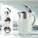 Snelle Groene Waterkoker 1.8L - 2200W - Dubbelwandig - 32% Korting