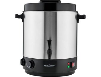 ProfiCook 2-in-1 Warme Dranken & Inmaakautomaat - 32L, 2100W, RVS, XL, Chroom Zwart - 34% Korting