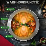 ProfiCook 2-in-1 Warme Dranken & Inmaakautomaat - 32L, 2100W, RVS, XL, Chroom Zwart - 34% Korting