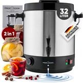 ProfiCook 2-in-1 Warme Dranken & Inmaakautomaat - 32L, 2100W, RVS, XL, Chroom Zwart - 34% Korting