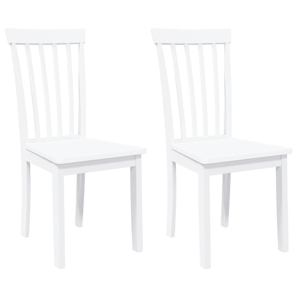 Eetkamerstoelen Massief Hout Wit 2 stuks - 34% Korting