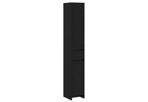Badkamerkast Zwart Eiken 30x33x190 cm - 63% Korting