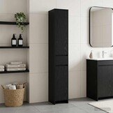 Badkamerkast Zwart Eiken met 59% Korting - 30x33x190cm