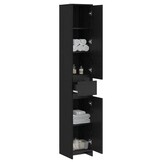 Badkamerkast Zwart Eiken met 59% Korting - 30x33x190cm