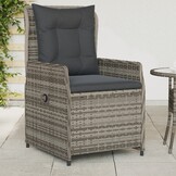 VidaXL Tuinstoelen Set: Verstelbaar Poly Rattan Grijs (35% Korting)