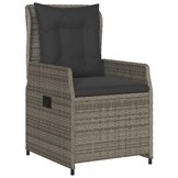 VidaXL Tuinstoelen Set: Verstelbaar Poly Rattan Grijs (35% Korting)