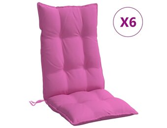6x Roze Stoelkussens Hoge Rug - Oxford Stof (34% Korting)