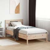 vidaXL Bed Frame Natural 75 x 190 cm Solid Pine Wood