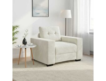 vidaXL Sofastoel Crème 100x78x80 cm Fluweel