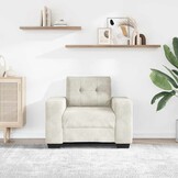 vidaXL Sofastoel Crème 100x78x80 cm Fluweel