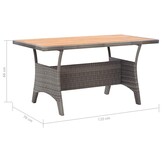 vidaXL Tuintafel 120x70x66 cm massief acaciahout grijs