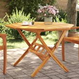 vidaXL Tuintafel inklapbaar Ø110x75 cm massief acaciahout