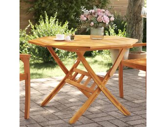 vidaXL Tuintafel inklapbaar Ø110x75 cm massief acaciahout