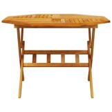 vidaXL Tuintafel inklapbaar Ø110x75 cm massief acaciahout