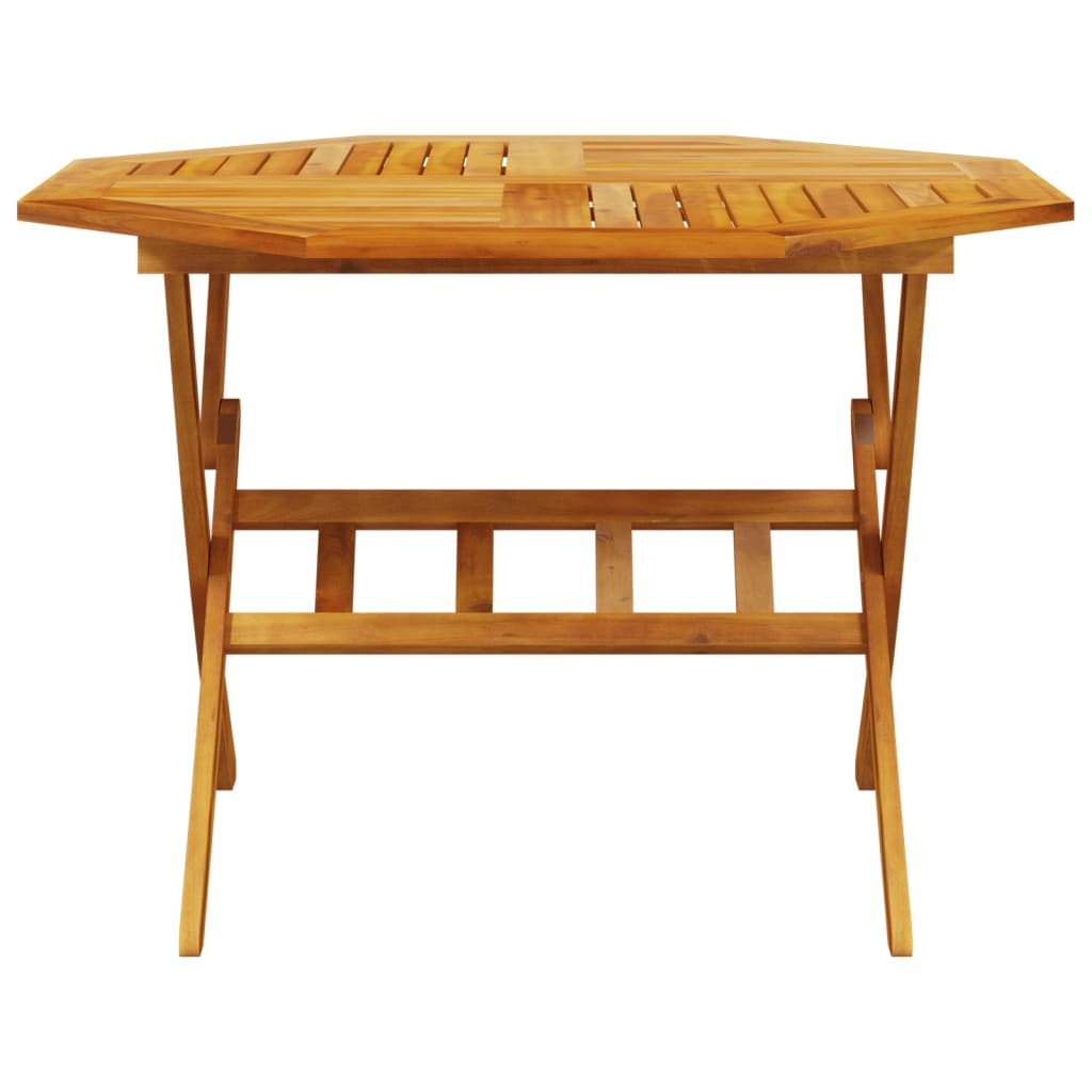 vidaXL Tuintafel inklapbaar Ø110x75 cm massief acaciahout