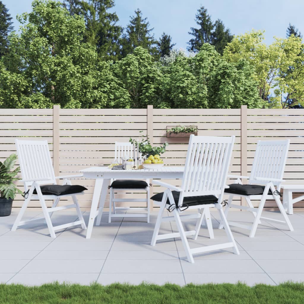 vidaXL Stoelkussens 4 st 40x40x7 cm oxford stof zwart