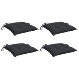 vidaXL Stoelkussens 4 st 40x40x7 cm oxford stof zwart