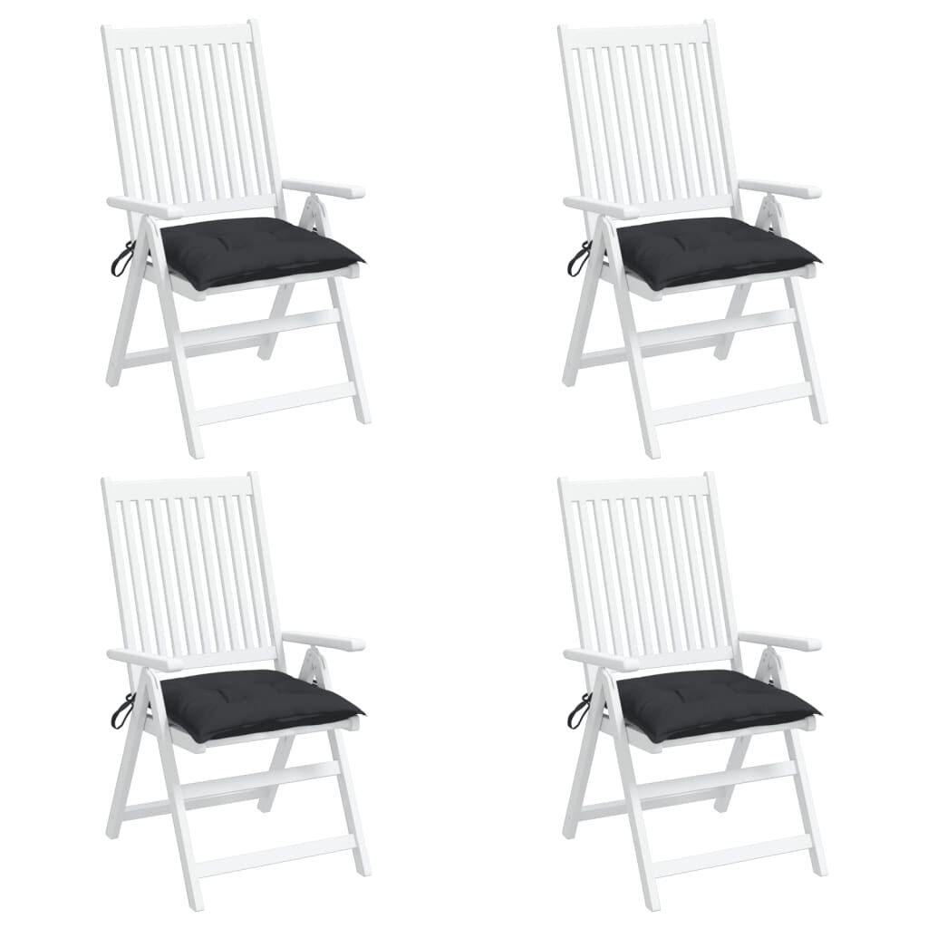 vidaXL Stoelkussens 4 st 40x40x7 cm oxford stof zwart