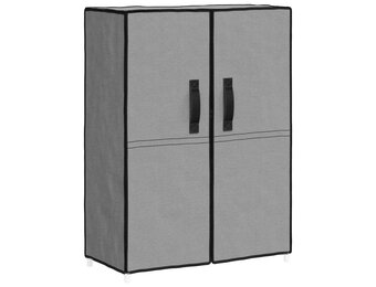 vidaXL Schoenenkast 60x28x90 cm stof grijs