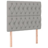 vidaXL Hoofdbord lichtgrijs 100x7x118/128 cm stof
