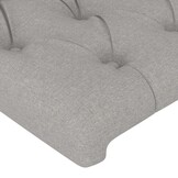 vidaXL Hoofdbord lichtgrijs 100x7x118/128 cm stof