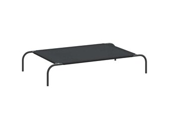 vidaXL Hondenmand verhoogd 110x65x20 cm Oxford stof en staal zwart