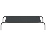 vidaXL Hondenmand verhoogd 110x65x20 cm Oxford stof en staal zwart