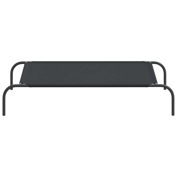 vidaXL Hondenmand verhoogd 110x65x20 cm Oxford stof en staal zwart