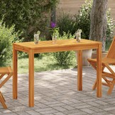 vidaXL Tuintafel 110x55x75 cm massief acaciahout