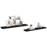 Zwevende Wandschappen MDF Zwart - 2 Stuks - 33% Korting