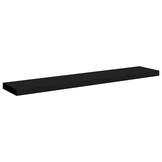 vidaXL Wandschappen zwevend 2 st 120x23,5x3,8 cm MDF zwart