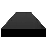 Zwevende Wandschappen MDF Zwart - 2 Stuks - 33% Korting
