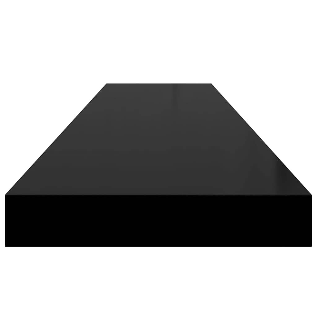 vidaXL Wandschappen zwevend 2 st 120x23,5x3,8 cm MDF zwart