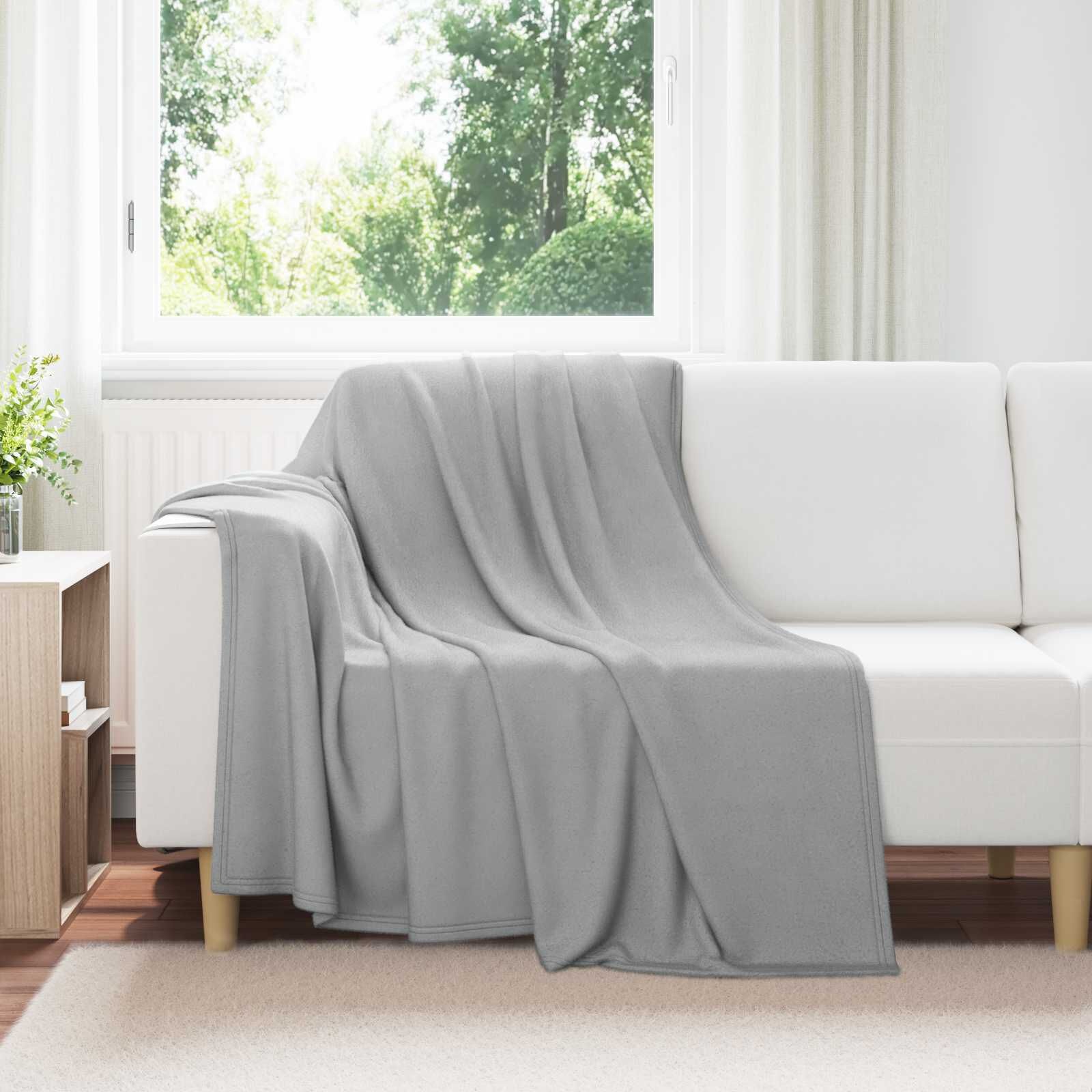 vidaXL plaid Grijs 200 x 150 cm 0,42 kg Fleece