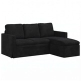vidaXL Bank Zwart 178 x 134 x 80 cm Fluweel