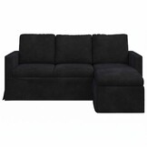 vidaXL Bank Zwart 178 x 134 x 80 cm Fluweel