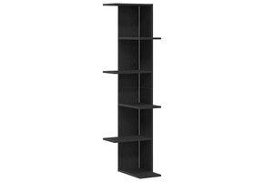 Wandhoekplank Zwart Eiken - 28% Korting