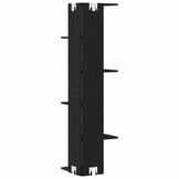 vidaXL Wandhoekplank Zwart Eiken 36.5 x 36.5 x 140 cm