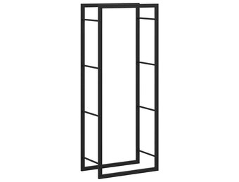 vidaXL Haardhoutrek 50x28x132 cm staal matzwart