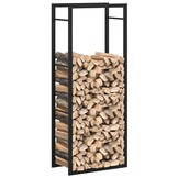 vidaXL Haardhoutrek 50x28x132 cm staal matzwart