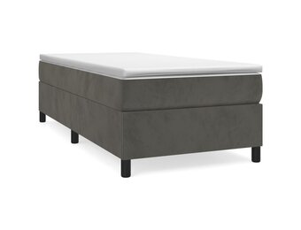 vidaXL Bedframe zonder matras 100x200 cm fluweel donkergrijs