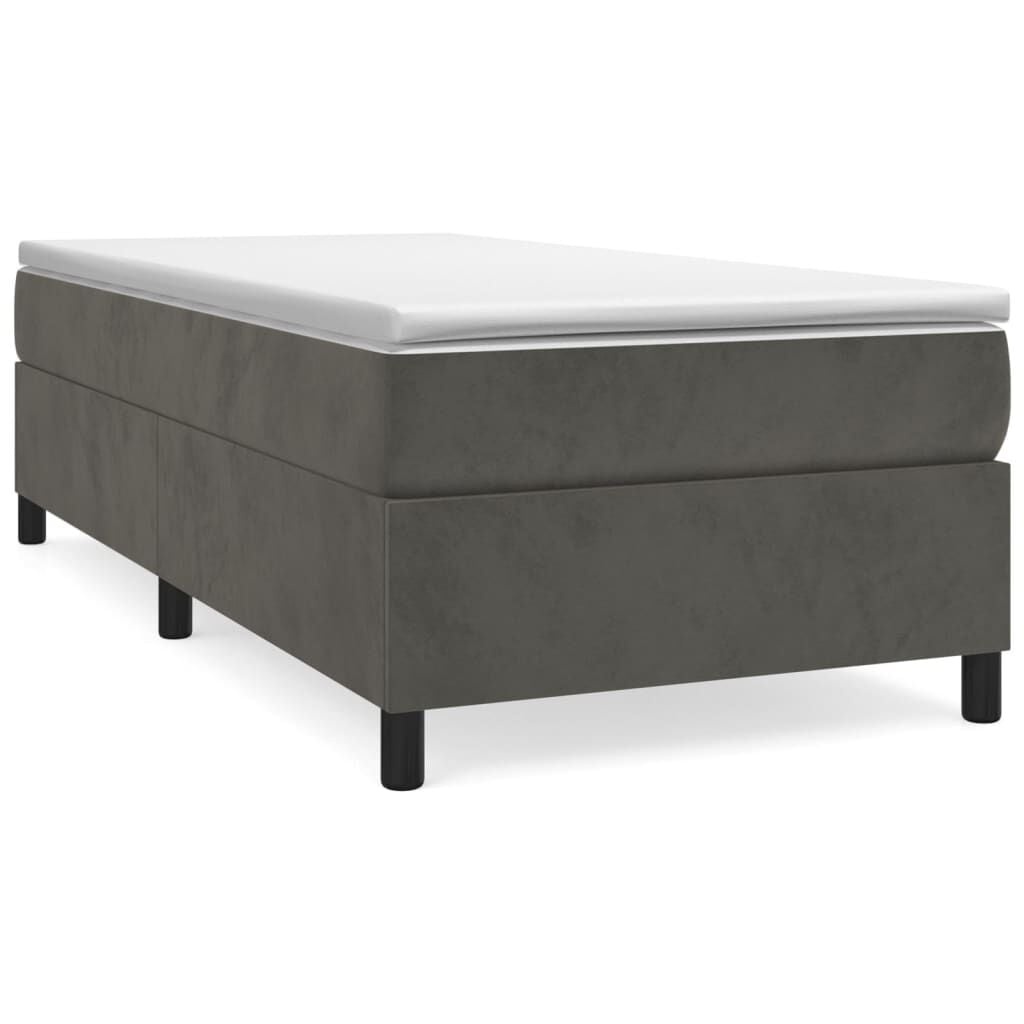 vidaXL Bedframe zonder matras 100x200 cm fluweel donkergrijs
