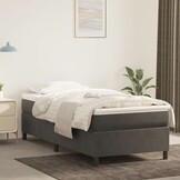 vidaXL Bedframe zonder matras 100x200 cm fluweel donkergrijs