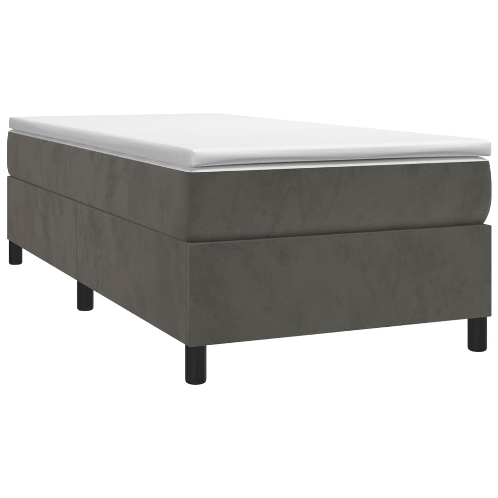 vidaXL Bedframe zonder matras 100x200 cm fluweel donkergrijs