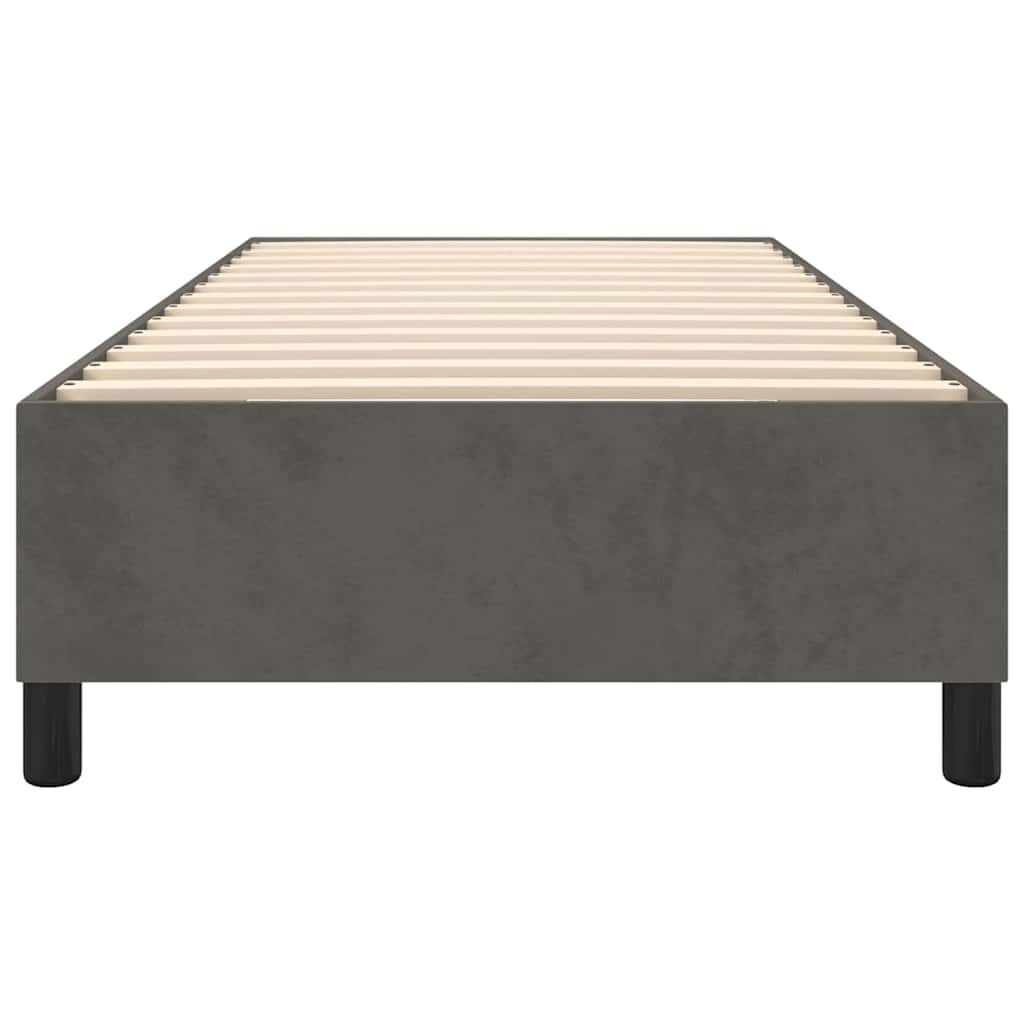 vidaXL Bedframe zonder matras 100x200 cm fluweel donkergrijs