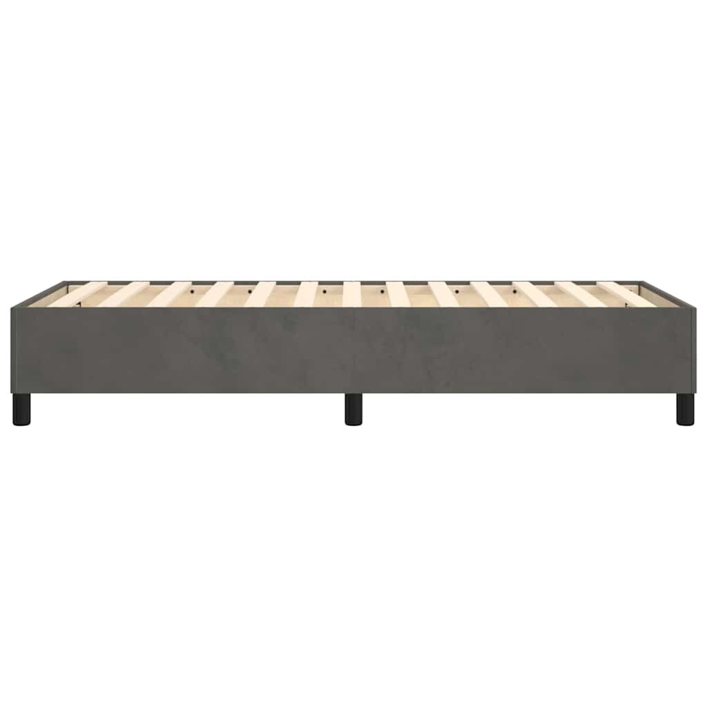 vidaXL Bedframe zonder matras 100x200 cm fluweel donkergrijs