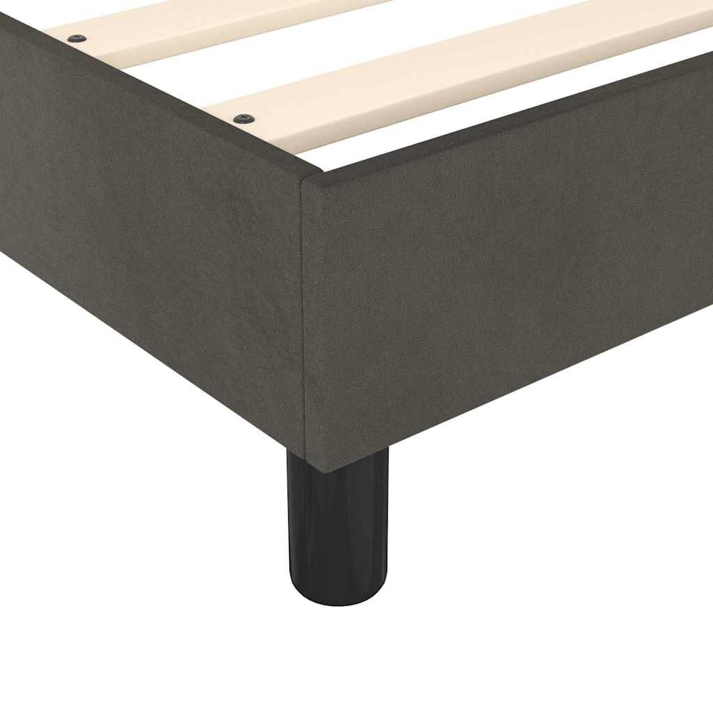 vidaXL Bedframe zonder matras 100x200 cm fluweel donkergrijs