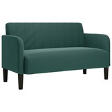 vidaXL Loveseat bank 109 cm fluweel donkergroen